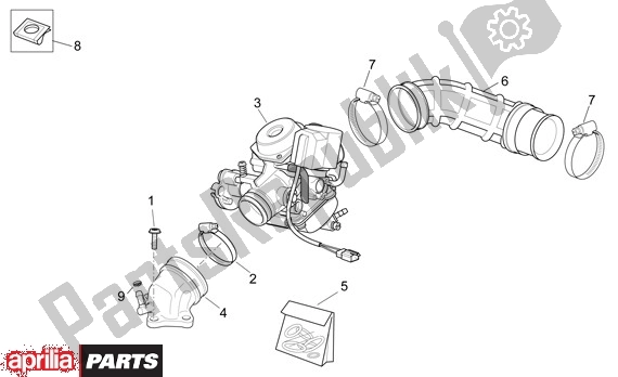 All parts for the Carburettor of the Aprilia Sport City 125-200 671 2004 - 2006