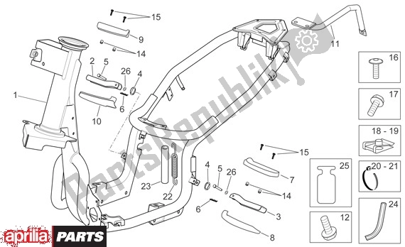 All parts for the Frame of the Aprilia Sport City 125-200 671 2004 - 2006