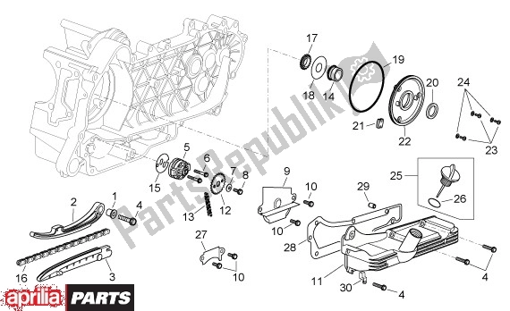 All parts for the Oil Pump of the Aprilia Sport City 125-200 671 2004 - 2006