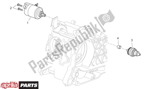 All parts for the Starter Motor of the Aprilia Sport City 125-200 671 2004 - 2006