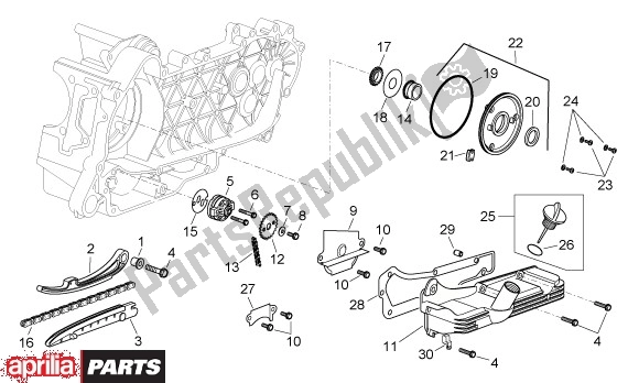 Toutes les pièces pour le La Pompe à Huile du Aprilia Sport City 125-200-250 EU3 27 2006 - 2008