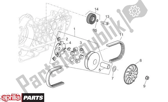 Wszystkie części do Primaire Poelie Aprilia Sport City 125-200-250 EU3 27 2006 - 2008