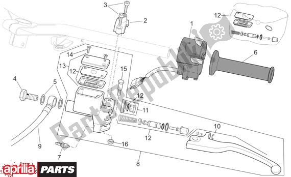 Todas as partes de Schakelingen Links do Aprilia Sport City 125-200-250 EU3 27 2006 - 2008