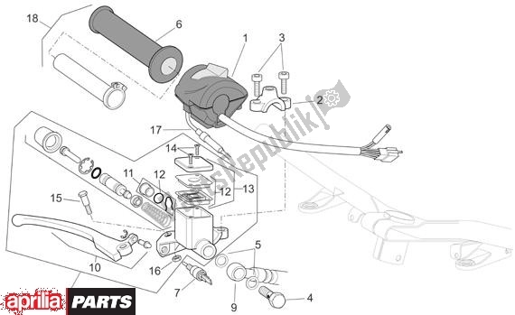 Tutte le parti per il Schakelingen Rechts del Aprilia Sport City 125-200-250 EU3 27 2006 - 2008