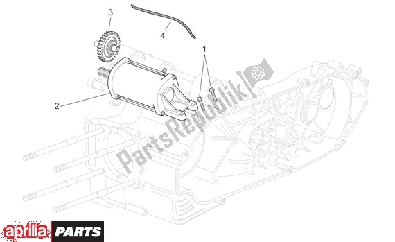 All parts for the Starter Motor of the Aprilia Sport City 125-200-250 EU3 27 2006 - 2008