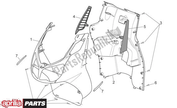 All parts for the Voorscherm of the Aprilia Sport City 125-200-250 EU3 27 2006 - 2008