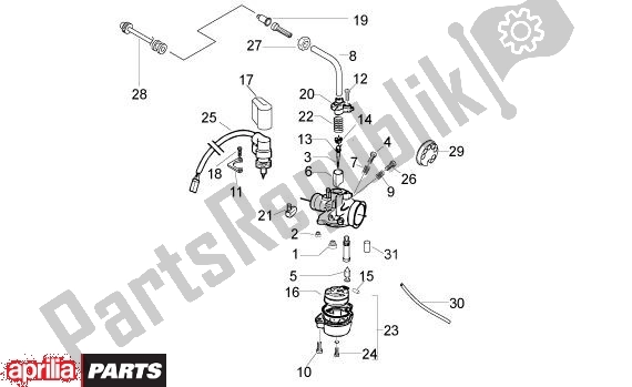 All parts for the Carburateurcomponenten of the Aprilia Sport City 50 4T 48 2008 - 2010