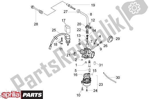 Wszystkie części do Carburateurcomponenten Aprilia Sport City 50 4T 48 2008 - 2010