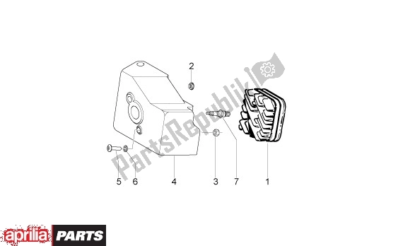 All parts for the Cylinder Head of the Aprilia Sport City 50 4T 48 2008 - 2010