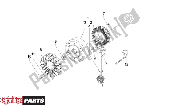 All parts for the Alternator of the Aprilia Sport City 50 4T 48 2008 - 2010