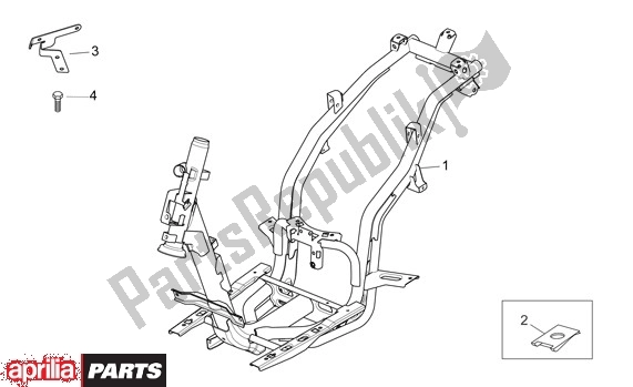 All parts for the Frame of the Aprilia Sport City 50 4T 48 2008 - 2010
