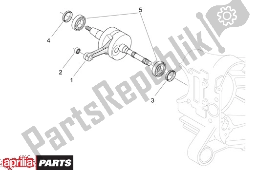 All parts for the Crankshaft of the Aprilia Sport City 50 4T 48 2008 - 2010