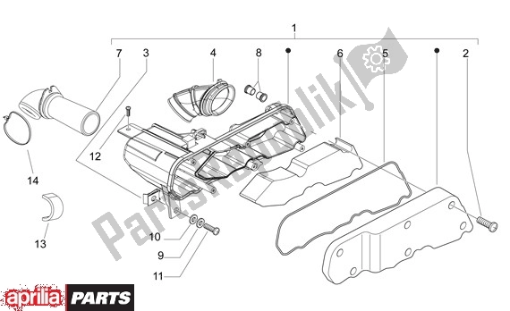 Todas as partes de Filtro De Ar do Aprilia Sport City 50 4T 48 2008 - 2010