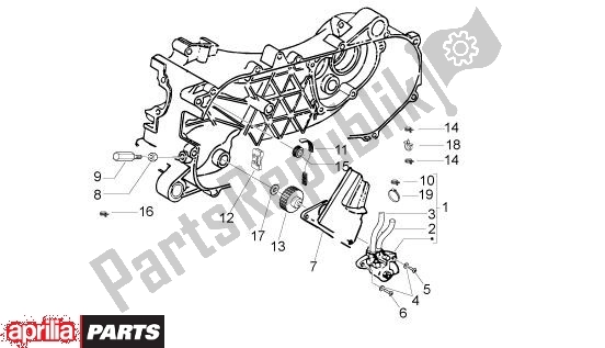 All parts for the Oil Pump of the Aprilia Sport City 50 4T 48 2008 - 2010