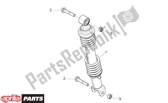 All parts for the Rear Shock Absorber of the Aprilia Sport City 50 4T 48 2008 - 2010
