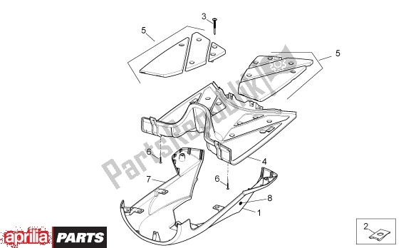 All parts for the Spoiler of the Aprilia Sport City 50 4T 48 2008 - 2010
