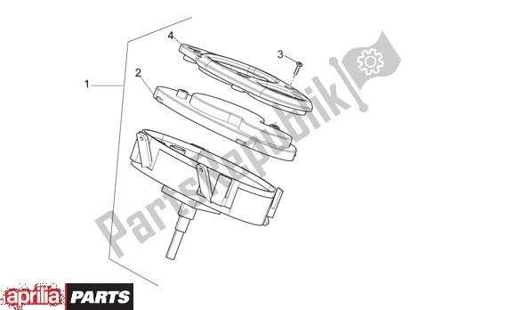 Alle onderdelen voor de Toerenteller van de Aprilia Sport City 50 4T 48 2008 - 2010