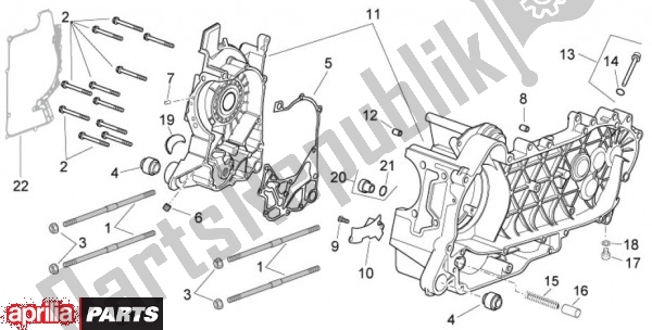 All parts for the Carter Motor of the Aprilia Sport City Cube 45 125 2008 - 2010