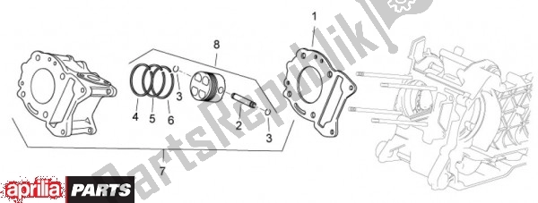 All parts for the Cylinder of the Aprilia Sport City Cube 45 125 2008 - 2010