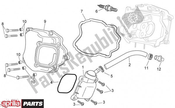 Toutes les pièces pour le Cilinderkopdeksel du Aprilia Sport City Cube 45 125 2008 - 2010