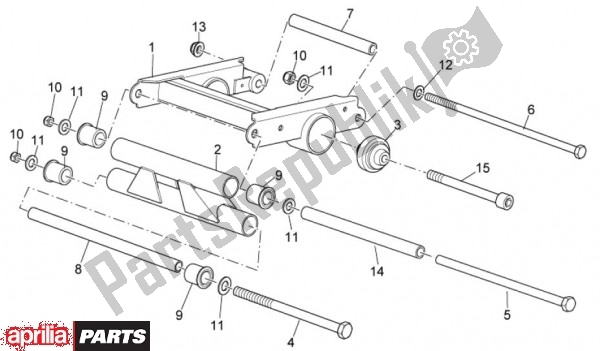 All parts for the Drijfstangetje of the Aprilia Sport City Cube 45 125 2008 - 2010