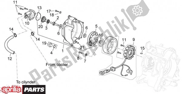 Todas as partes de Alternador do Aprilia Sport City Cube 45 125 2008 - 2010