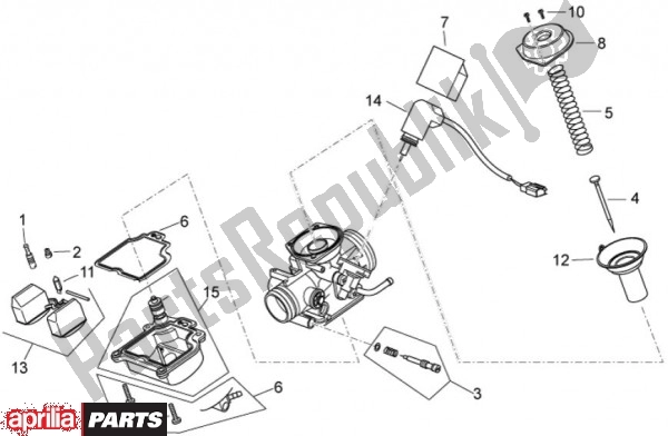 Toutes les pièces pour le Onderdelen Carburateur du Aprilia Sport City Cube 45 125 2008 - 2010