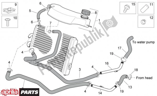 Alle Teile für das Radiator Pijp des Aprilia Sport City Cube 45 125 2008 - 2010