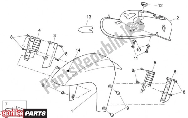 Toutes les pièces pour le Aile du Aprilia Sport City Cube 45 125 2008 - 2010