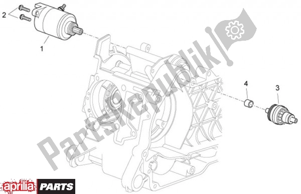 All parts for the Starter of the Aprilia Sport City Cube 45 125 2008 - 2010