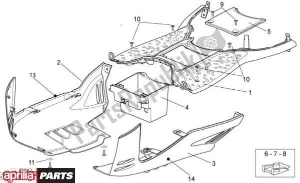 Toutes les pièces pour le Vlak Voetensteun du Aprilia Sport City Cube 45 125 2008 - 2010