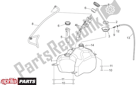 All parts for the Fuel Tank-seat of the Aprilia Sport City Cube 44 250 2008 - 2010