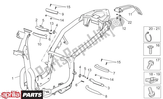 All parts for the Frame of the Aprilia Sport City Cube 44 250 2008 - 2010