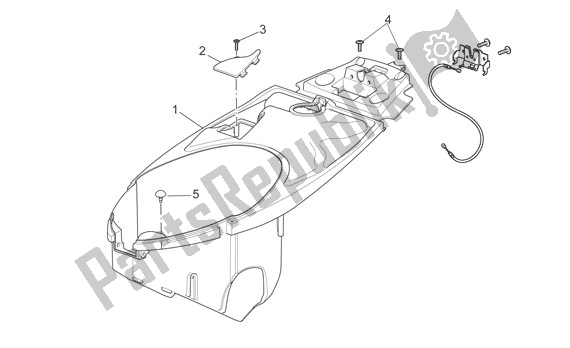 All parts for the Helmbak of the Aprilia Sport City Cube 44 250 2008 - 2010