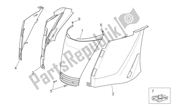 Todas las partes para Inwendige Bekleding de Aprilia Sport City Cube 44 250 2008 - 2010