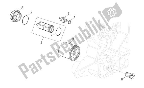 Todas las partes para Oliefilterinzet de Aprilia Sport City Cube 44 250 2008 - 2010