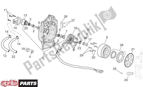 All parts for the Ontstekingssysteem of the Aprilia Sport City Cube 44 250 2008 - 2010