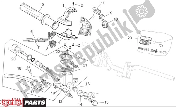 Todas las partes para Schakelingen Rechts de Aprilia Sport City Cube 44 250 2008 - 2010