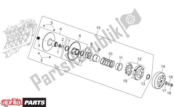 Toutes les pièces pour le Secundaire Poelie du Aprilia Sport City Cube 44 250 2008 - 2010