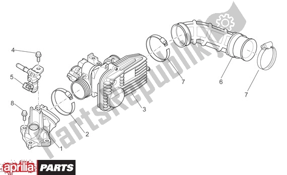 Alle onderdelen voor de Smoorklephuis van de Aprilia Sport City Cube 44 250 2008 - 2010