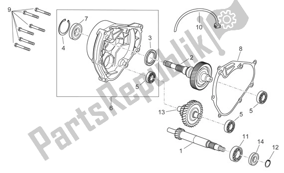 Todas las partes para Transmision de Aprilia Sport City Cube 44 250 2008 - 2010