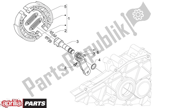 All parts for the Rear Wheel Brake of the Aprilia Sport City ONE 4T 41 50 2008 - 2010