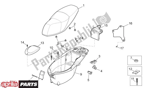 Todas las partes para Buddyseat de Aprilia Sport City ONE 4T 41 50 2008 - 2010