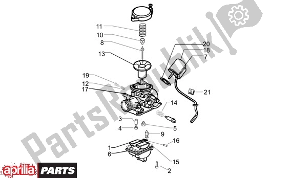 All parts for the Carburateurcomponenten of the Aprilia Sport City ONE 4T 41 50 2008 - 2010