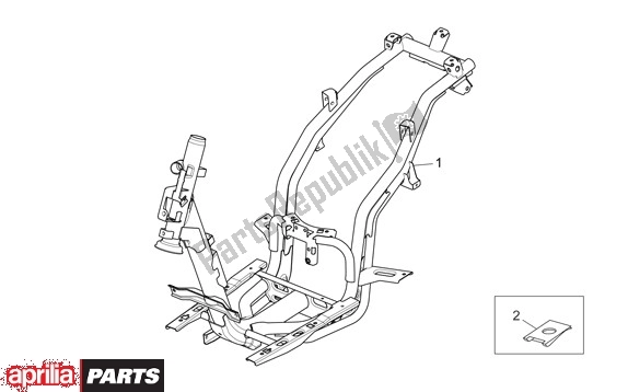 All parts for the Frame of the Aprilia Sport City ONE 4T 41 50 2008 - 2010
