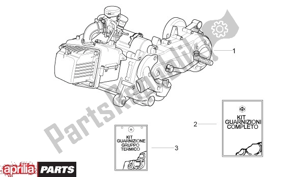 All parts for the Engine of the Aprilia Sport City ONE 4T 41 50 2008 - 2010