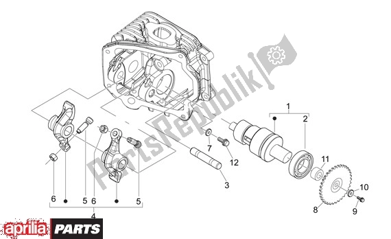 All parts for the Camshaft of the Aprilia Sport City ONE 4T 41 50 2008 - 2010