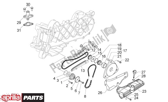 All parts for the Oil Pump of the Aprilia Sport City ONE 4T 41 50 2008 - 2010