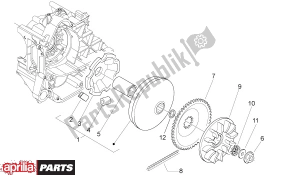 All parts for the Primaire Poelie of the Aprilia Sport City ONE 4T 41 50 2008 - 2010