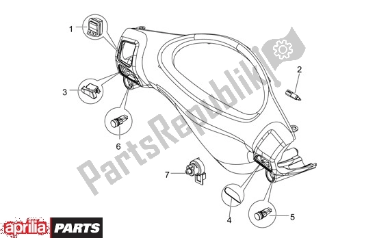 All parts for the Switch of the Aprilia Sport City ONE 4T 41 50 2008 - 2010